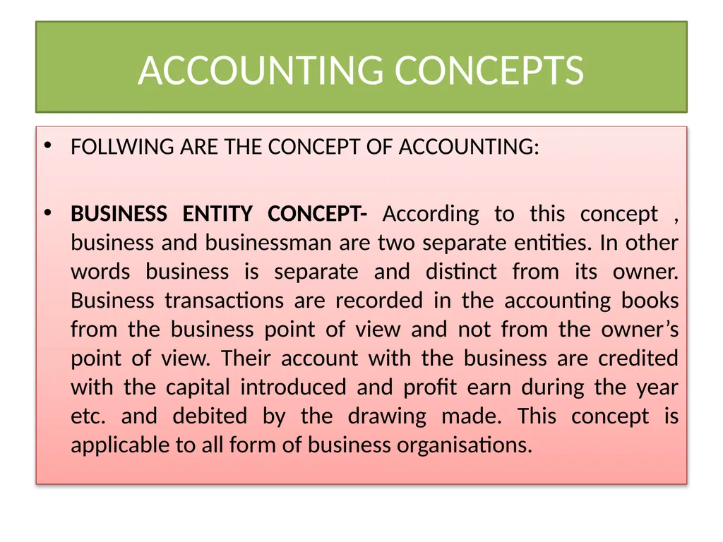 ACCOUNTING PRINCIPLES “Principles of accounting - slide 2 of 13