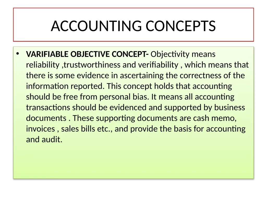 ACCOUNTING PRINCIPLES “Principles of accounting - slide 9 of 13