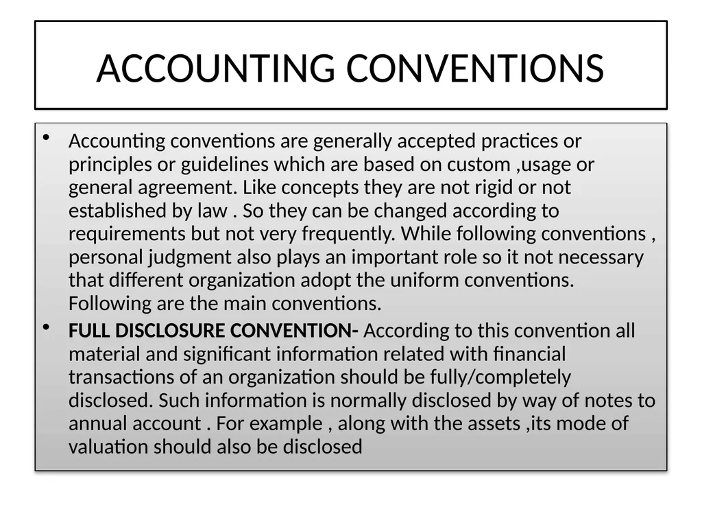 ACCOUNTING PRINCIPLES “Principles of accounting - slide 10 of 13