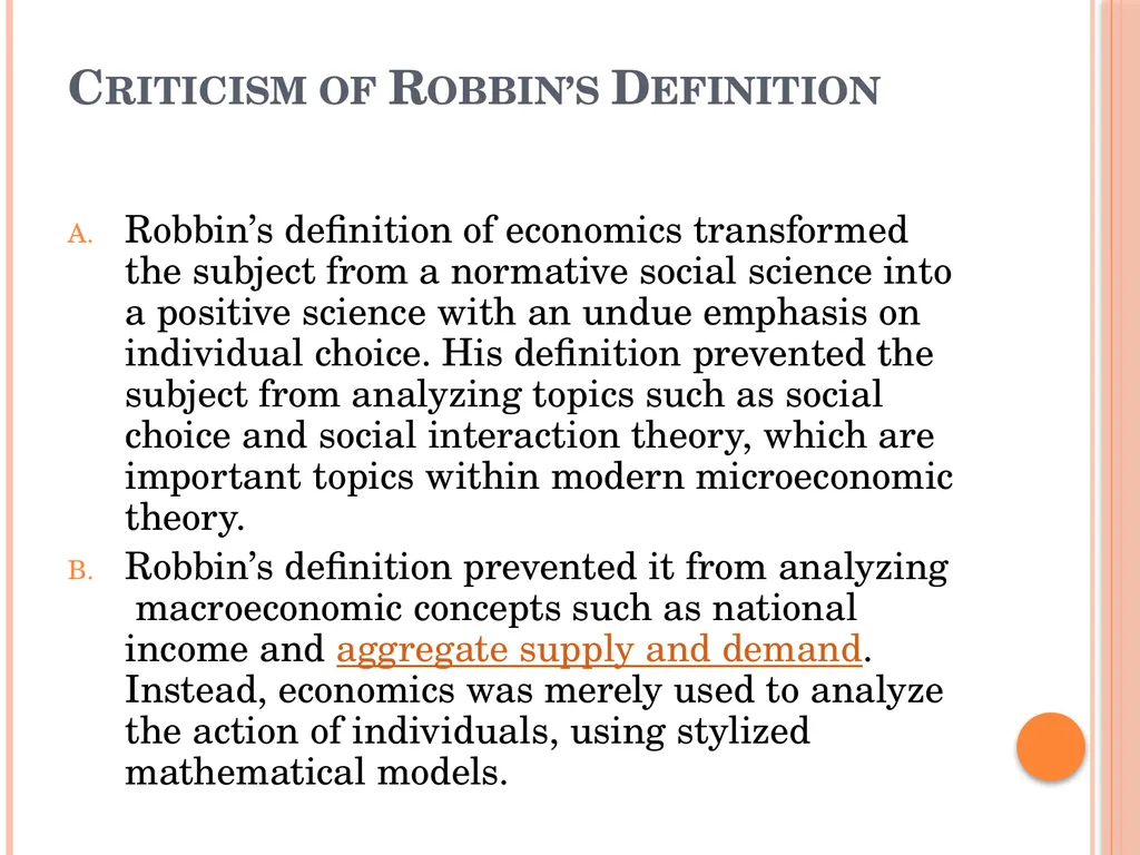 DEFINITIONS OF ECONOMICS INTRODUCTION Economics is - slide 17 of 20