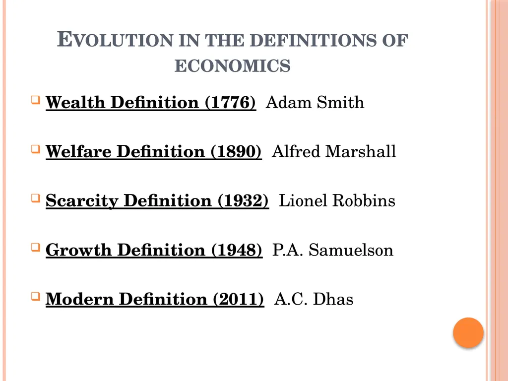 DEFINITIONS OF ECONOMICS INTRODUCTION Economics is - slide 4 of 20