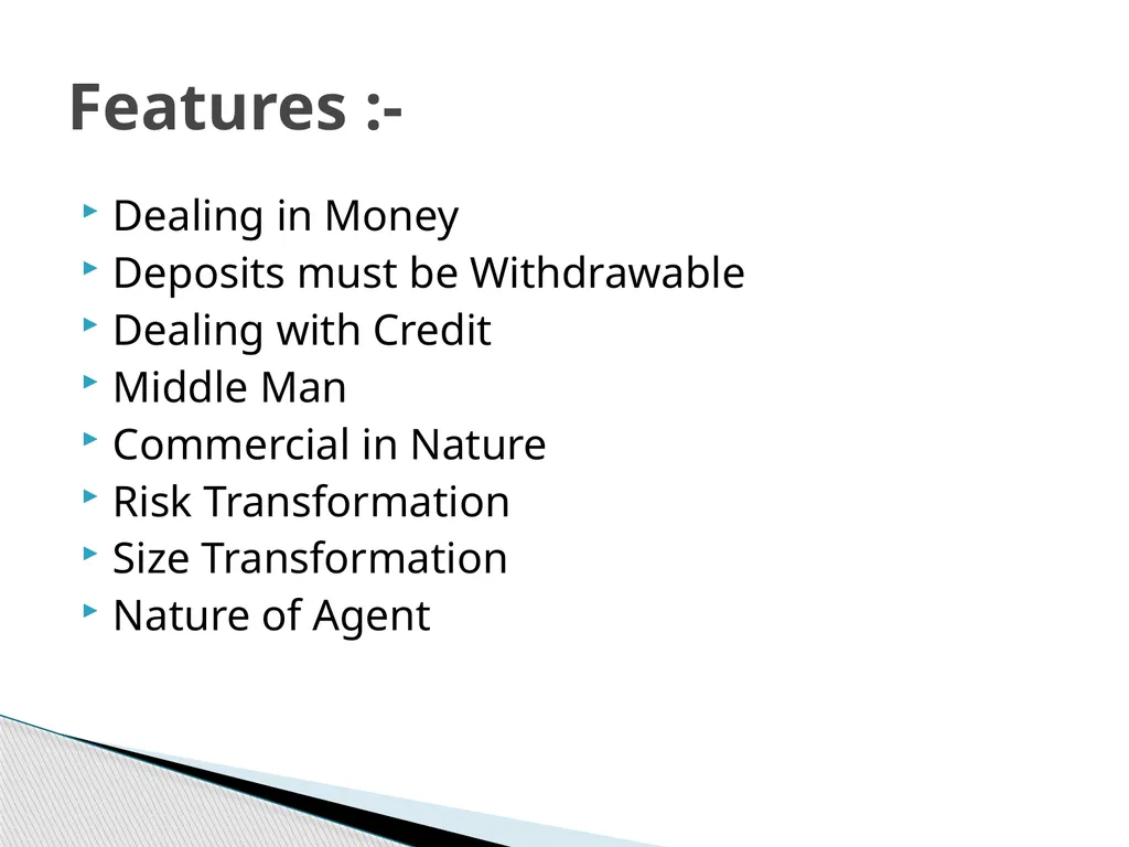 Chapter 1 Introduction to banking sector Banks are - slide 5 of 20