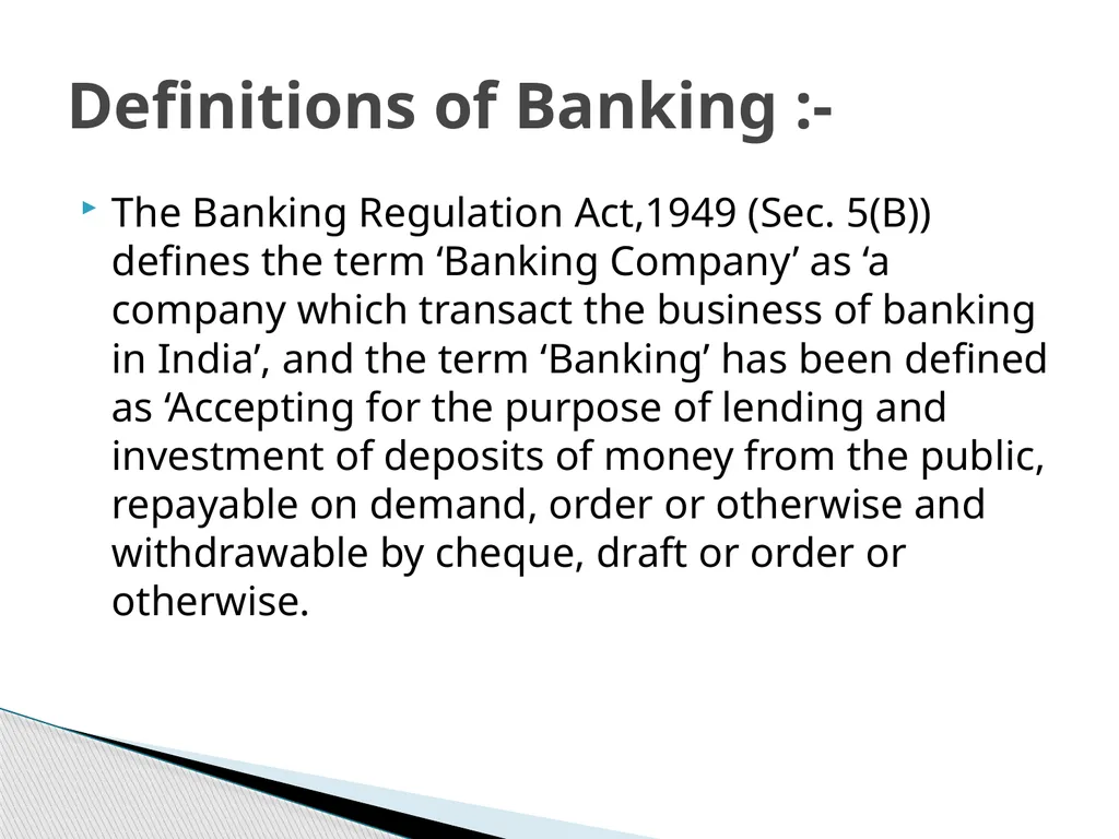 Chapter 1 Introduction to banking sector Banks are - slide 4 of 20