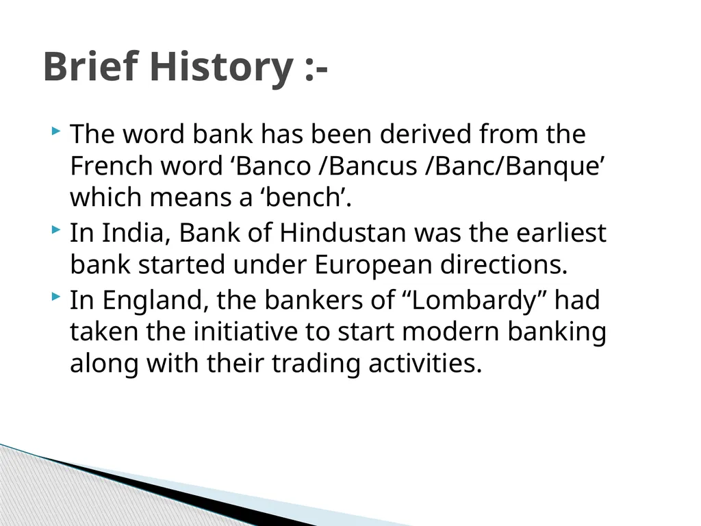 Chapter 1 Introduction to banking sector Banks are - slide 3 of 20