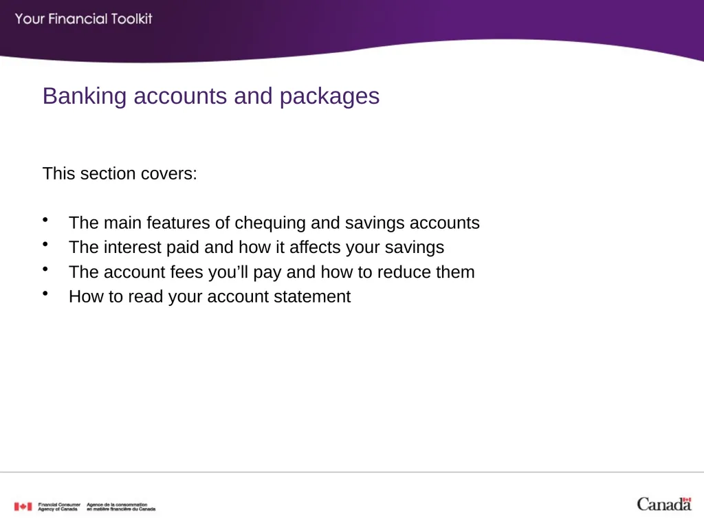 Banking Agenda Start time: ____ Break time: ____ - slide 12 of 36