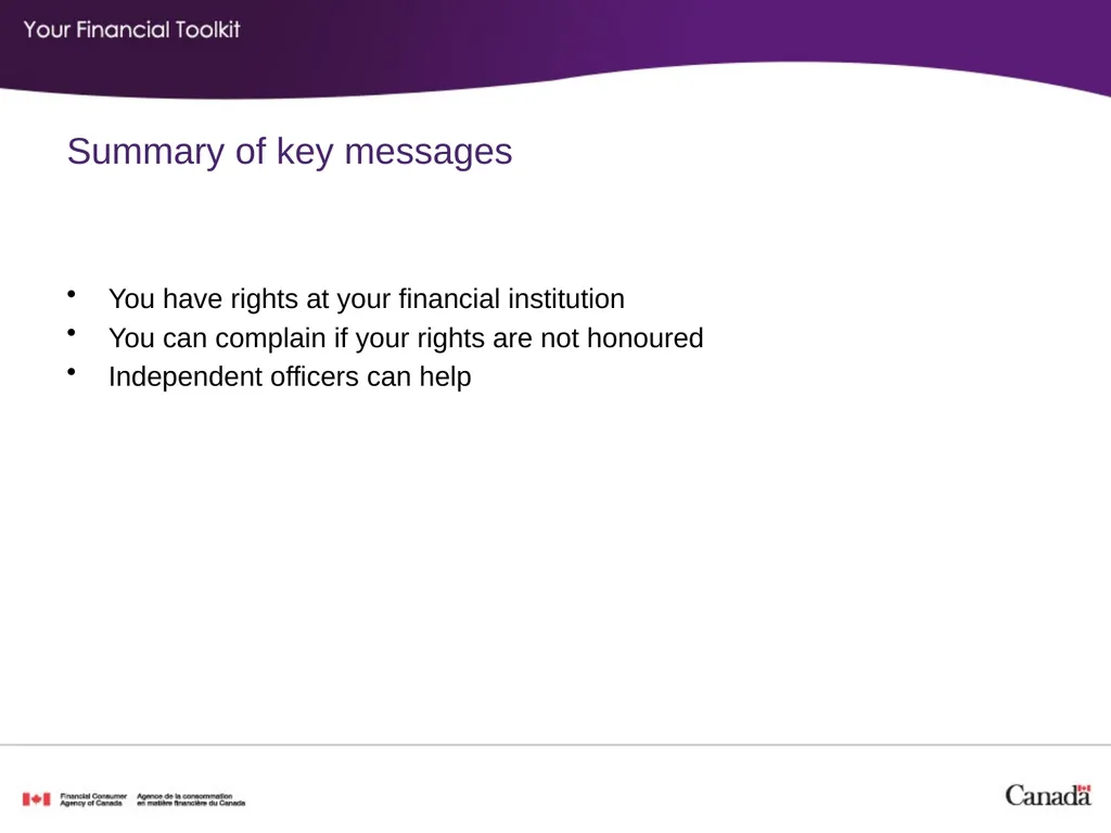 Banking Agenda Start time: ____ Break time: ____ - slide 29 of 36