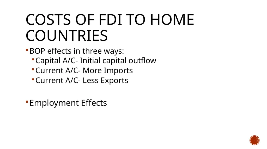 Foreign investment-types and flows Types of - slide 14 of 14