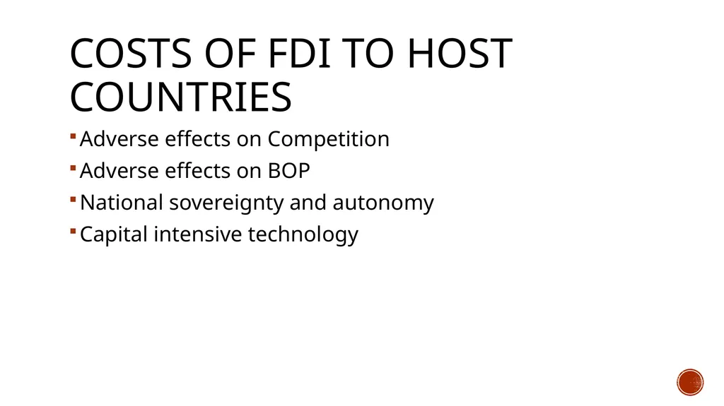 Foreign investment-types and flows Types of - slide 12 of 14