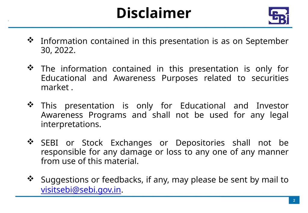 Introduction to Mutual Funds Disclaimer 2 - slide 2 of 24