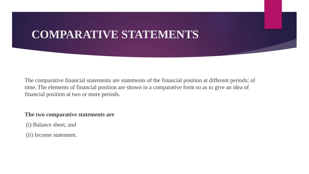 FINANCIAL STATEMENTS ANALYSIS CHAPTER OBJECTIVES - slide 9 of 23