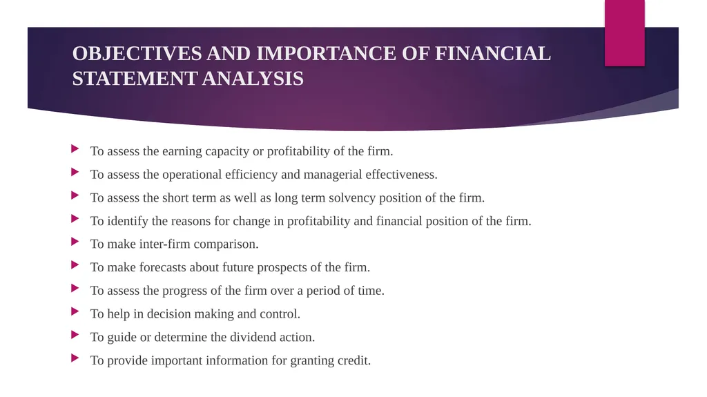 FINANCIAL STATEMENTS ANALYSIS CHAPTER OBJECTIVES - slide 5 of 23
