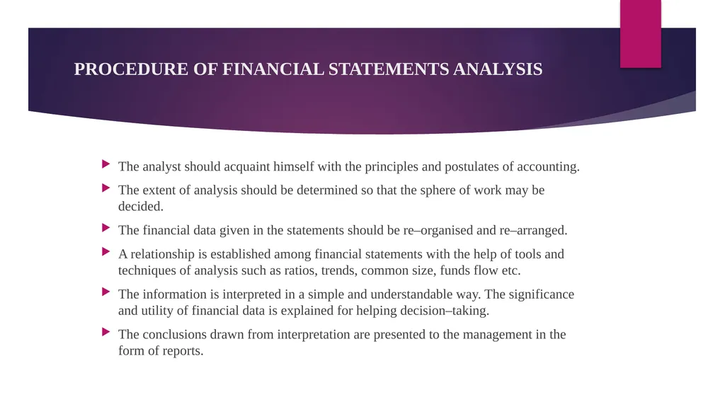 FINANCIAL STATEMENTS ANALYSIS CHAPTER OBJECTIVES - slide 7 of 23