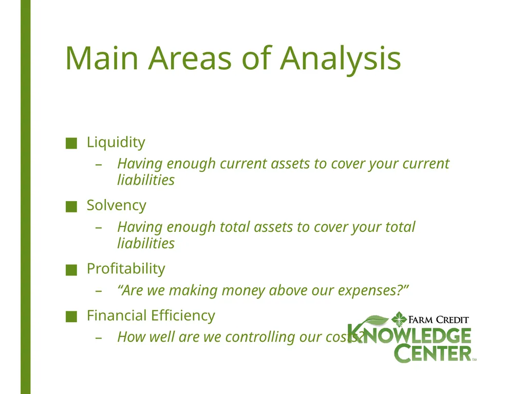 Financial Analysis What is Financial Analysis? - slide 5 of 14