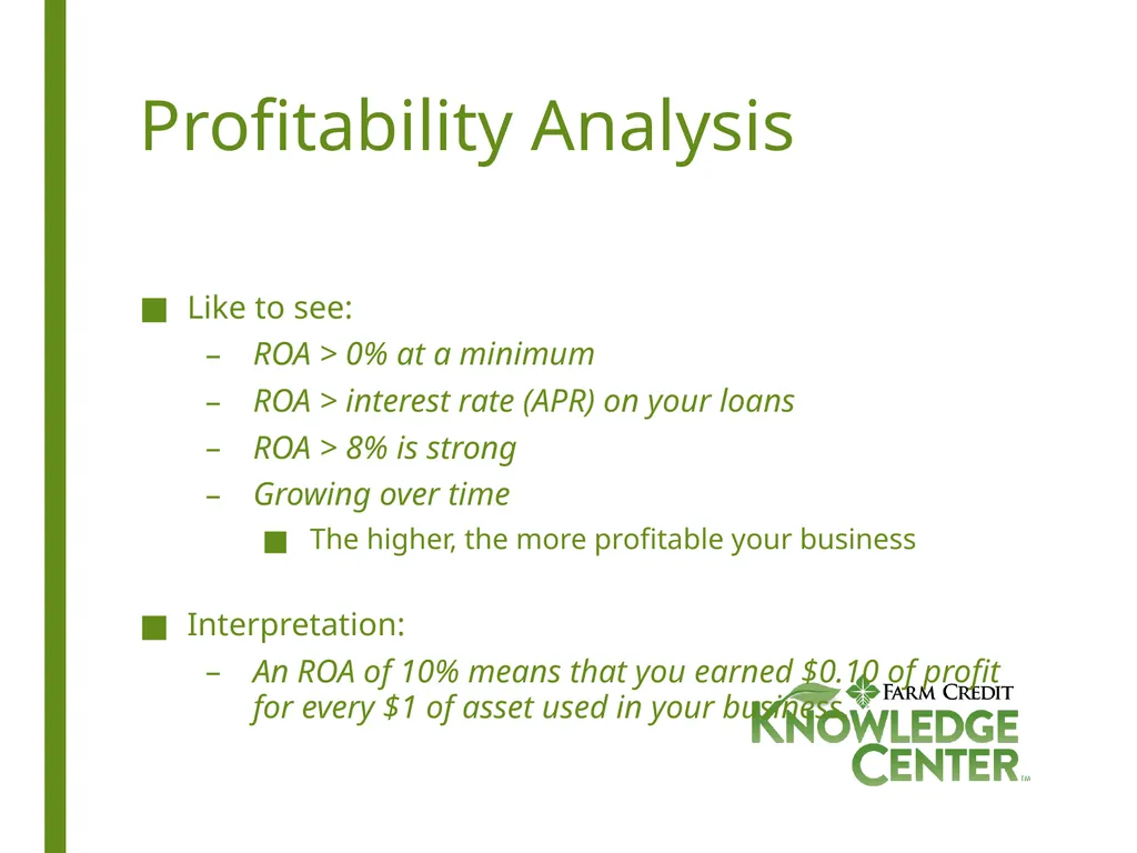 Financial Analysis What is Financial Analysis? - slide 10 of 14