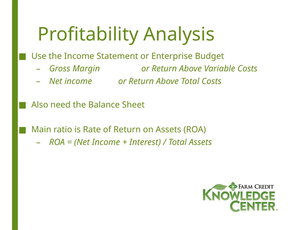 Financial Analysis What is Financial Analysis? - slide 9 of 14