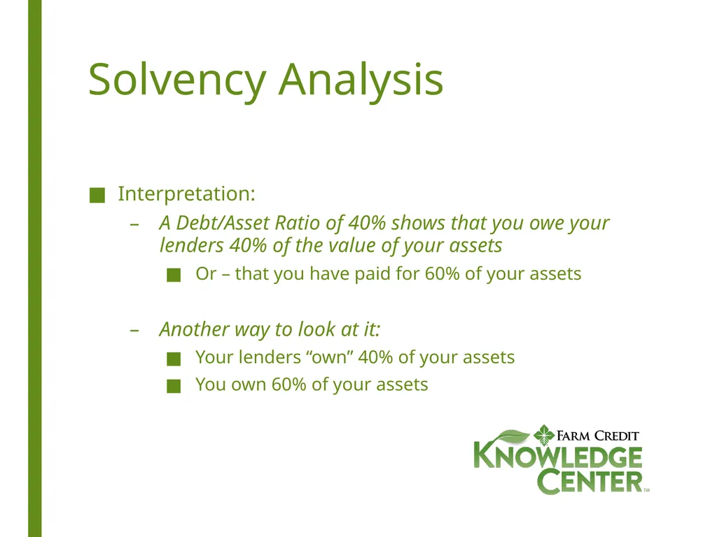 Financial Analysis What is Financial Analysis? - slide 8 of 14