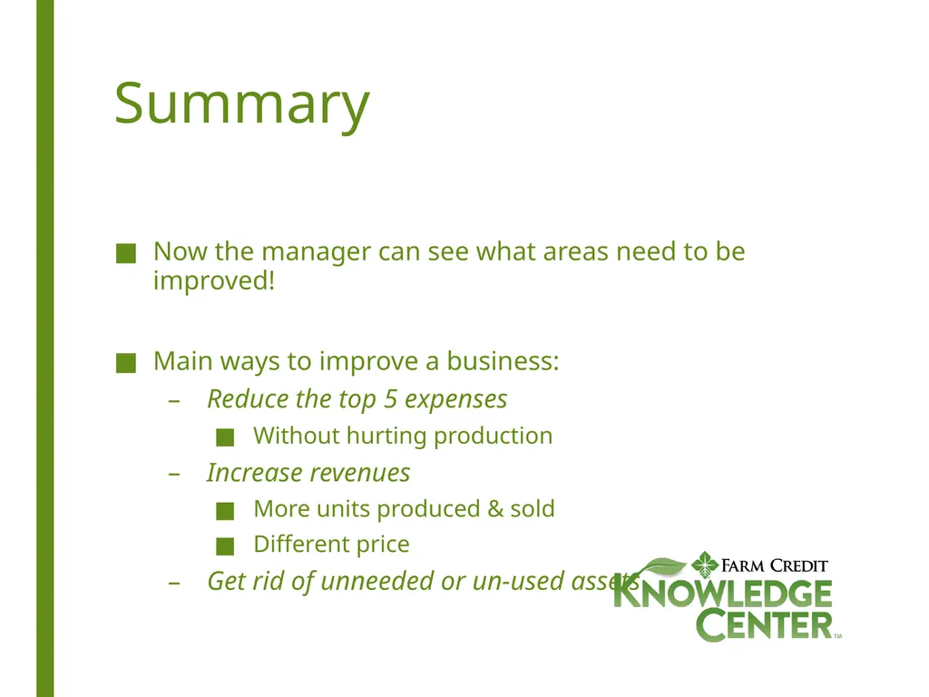 Financial Analysis What is Financial Analysis? - slide 13 of 14