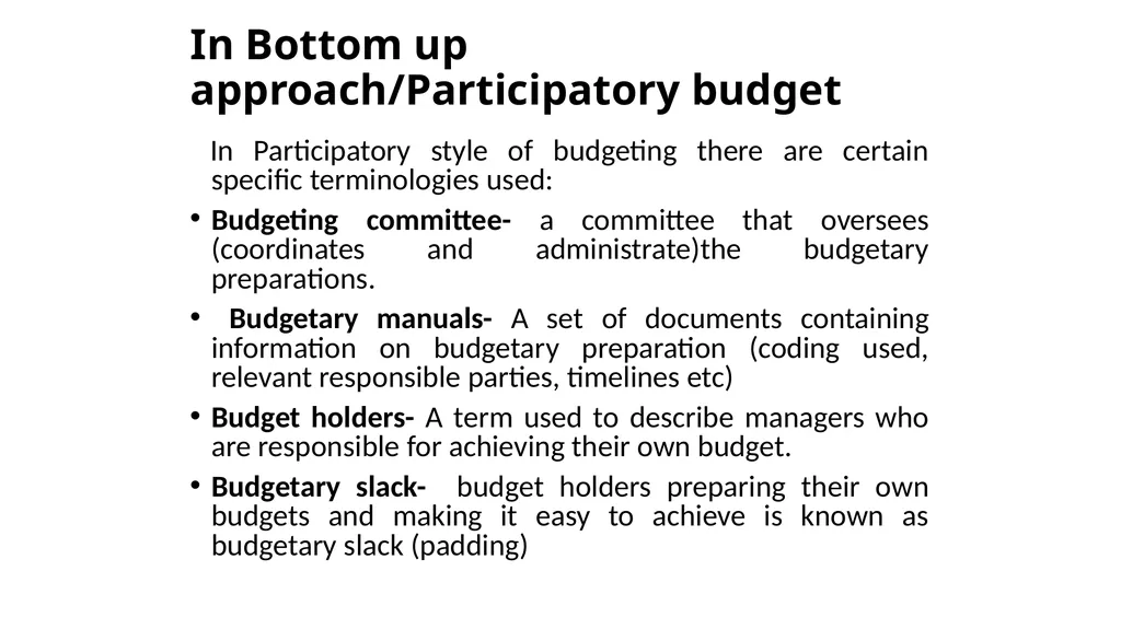 Budgeting & Budgetary Control Cost & Management - slide 18 of 44