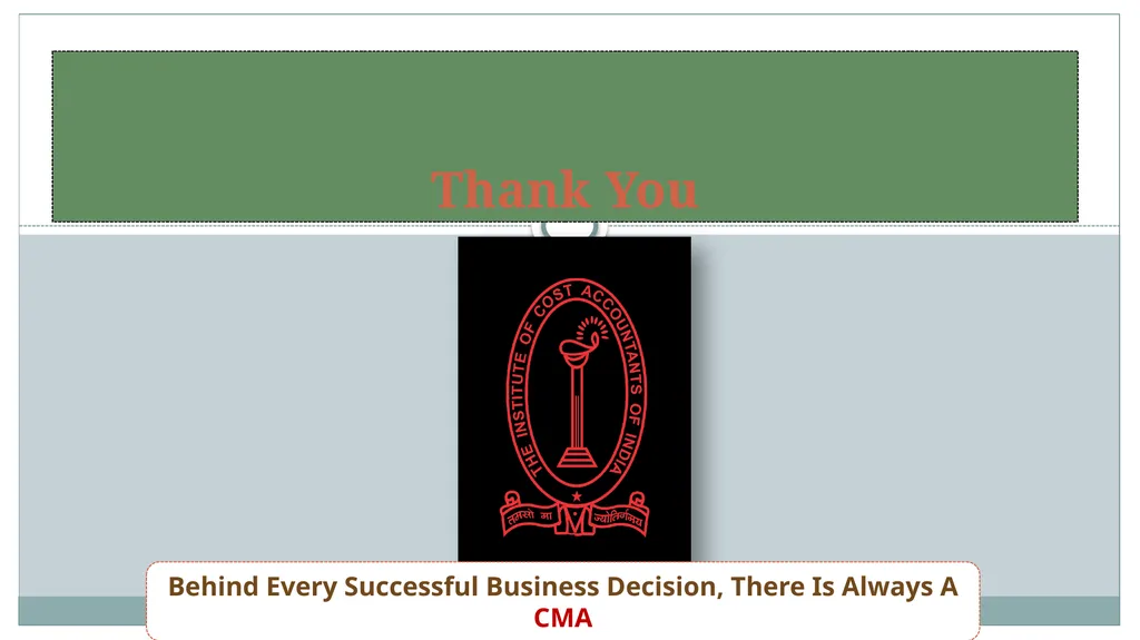 By CMA S. VENKANNA Cost Accountant Link Between IT - slide 32 of 32