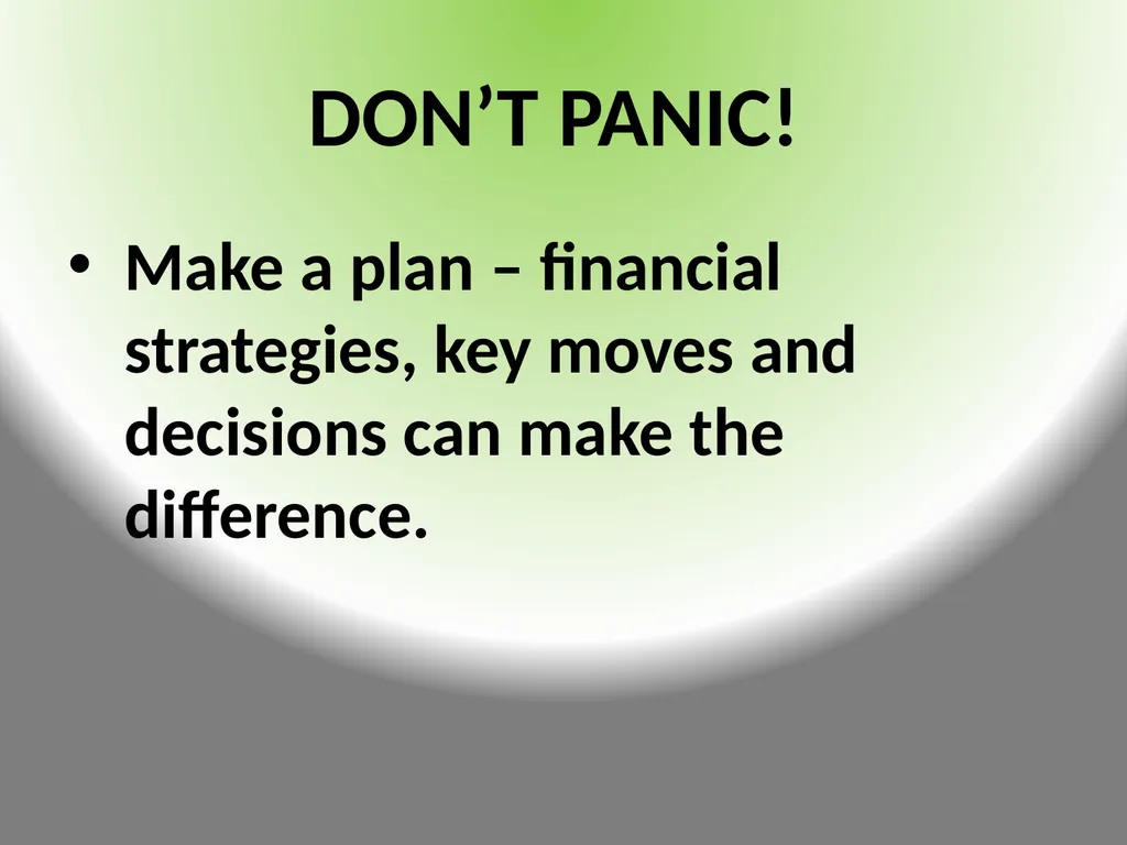 FINANCIAL CONSIDERATION$ DURING TRAN$ITION - slide 2 of 23