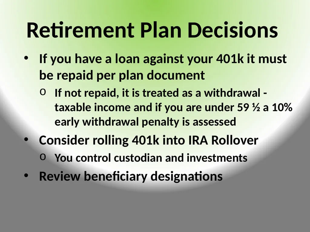FINANCIAL CONSIDERATION$ DURING TRAN$ITION - slide 15 of 23