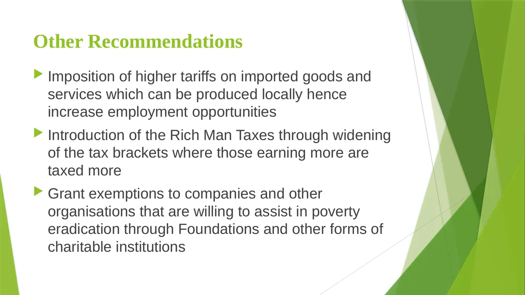 Using Taxation to Reduce Poverty and Dependence - slide 9 of 13