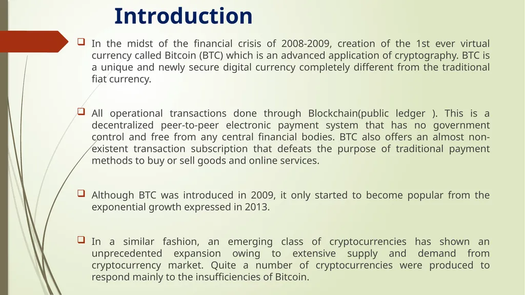 DOES UNCERTAINTY PREDICT CRYPTOCURRENCY RETURNS? A - slide 3 of 17