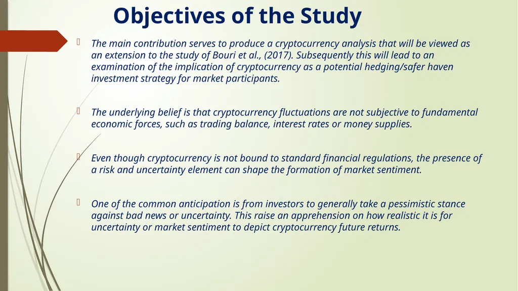 DOES UNCERTAINTY PREDICT CRYPTOCURRENCY RETURNS? A - slide 8 of 17