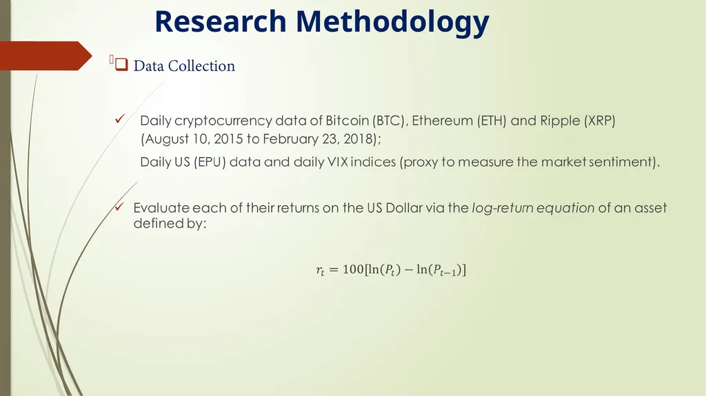 DOES UNCERTAINTY PREDICT CRYPTOCURRENCY RETURNS? A - slide 9 of 17