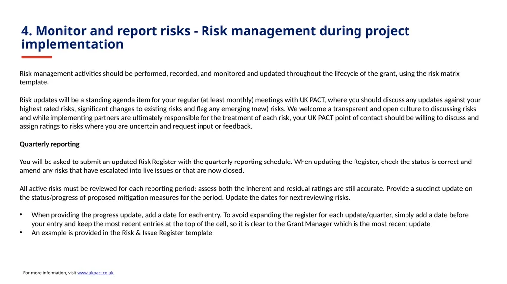 V 2.0 July 2024 How to manage risks in your - slide 9 of 9