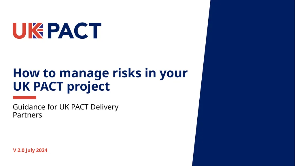 V 2.0 July 2024 How to manage risks in your - slide 1 of 9
