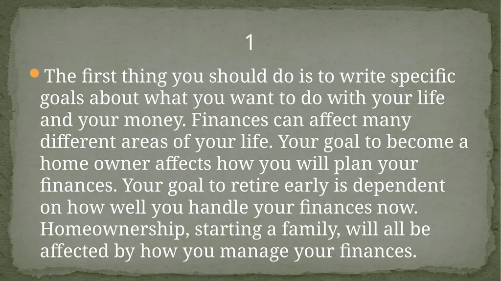 MANAGING PERSONAL FINANCES FOR OPTIMAL PERFORMANCE - slide 5 of 61