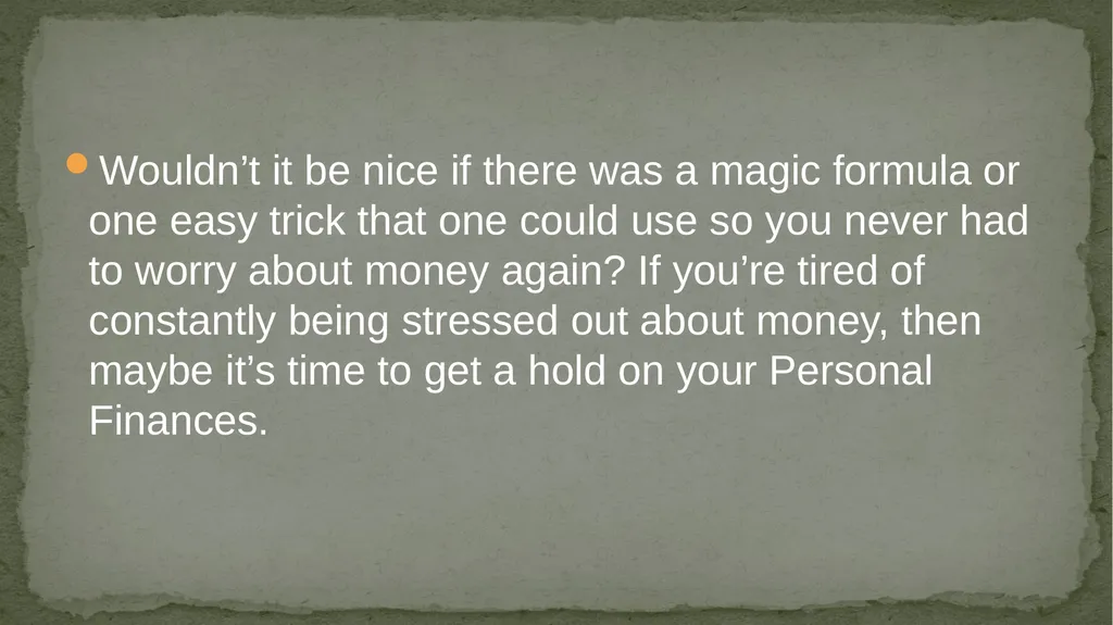 MANAGING PERSONAL FINANCES FOR OPTIMAL PERFORMANCE - slide 3 of 61