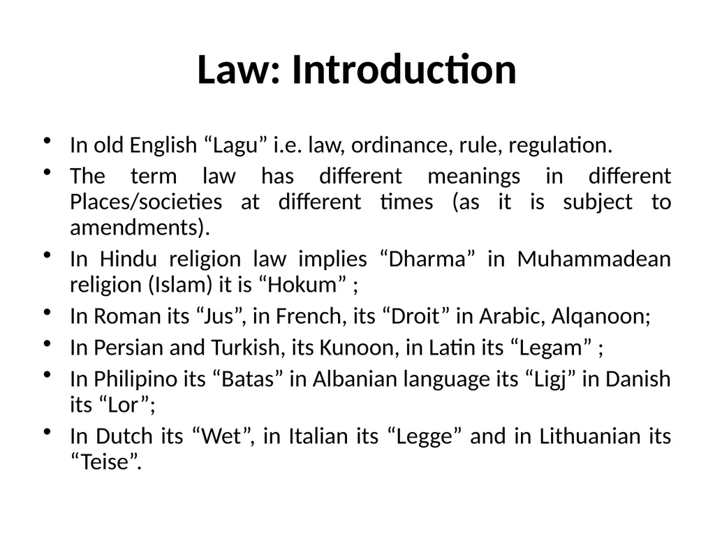 Law: An Introduction By Dr Pramod Kumar Law: - slide 3 of 15