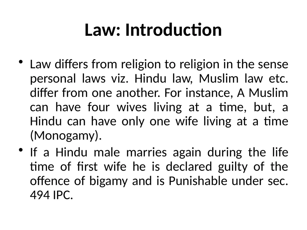 Law: An Introduction By Dr Pramod Kumar Law: - slide 4 of 15