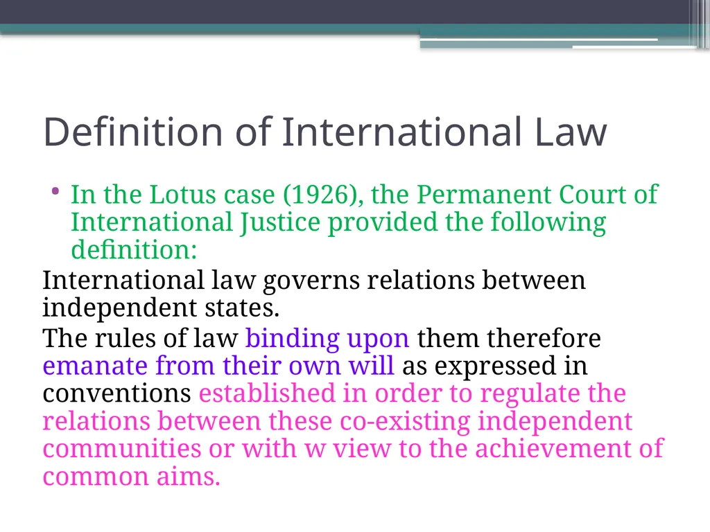 International Law History and Nature INTRODUCTION - slide 3 of 68