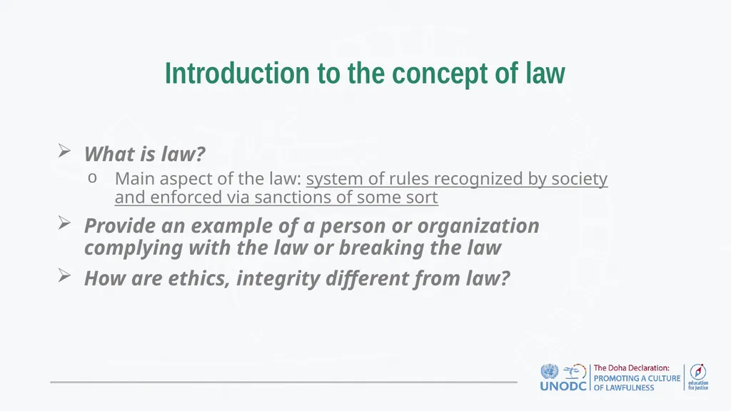 Education for Justice (E4J) Integrity and Ethics - slide 8 of 13