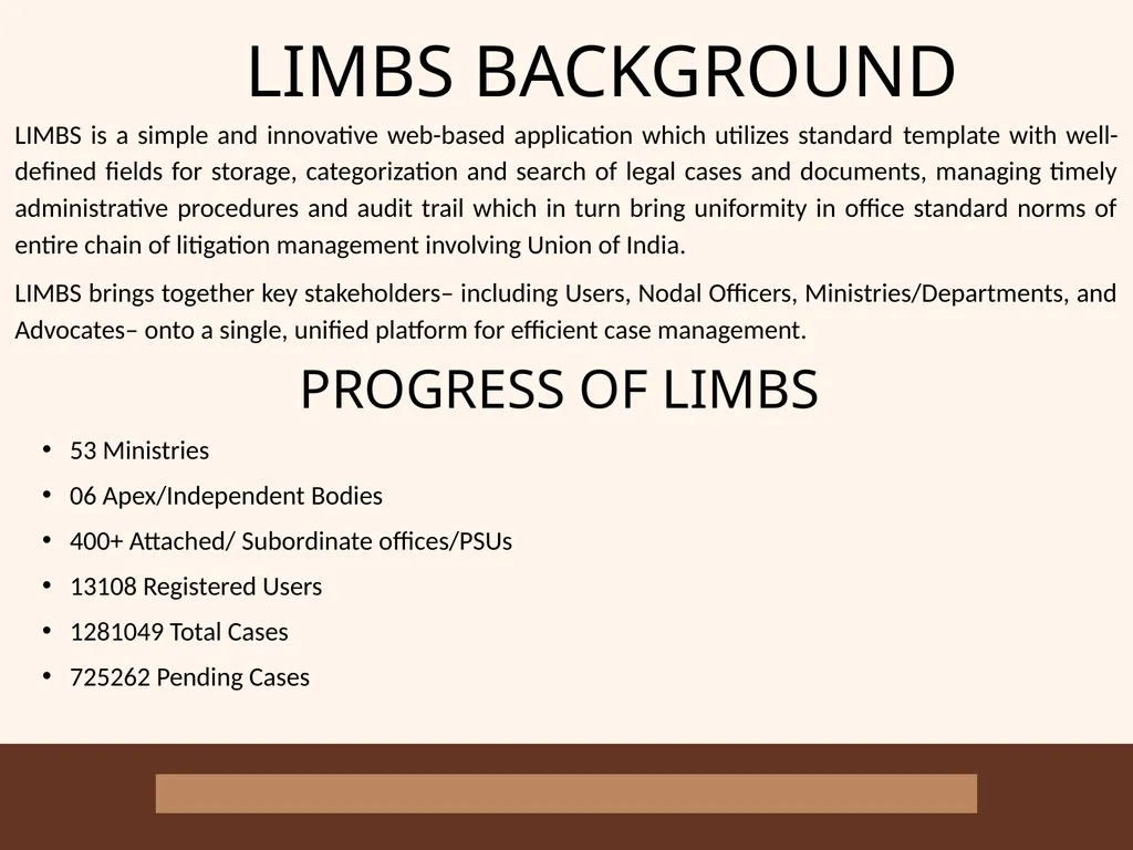 LEGAL INFORMATION MANAGEMENT & BRIEFING SYSTEM - slide 2 of 9