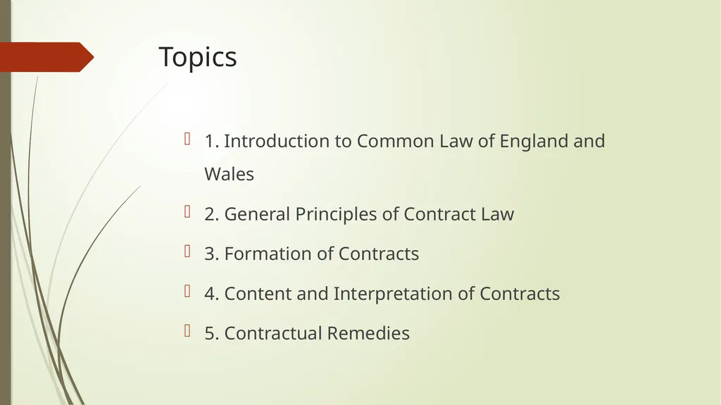 Common Law Contracts, Arbitration and Advocacy - slide 4 of 34