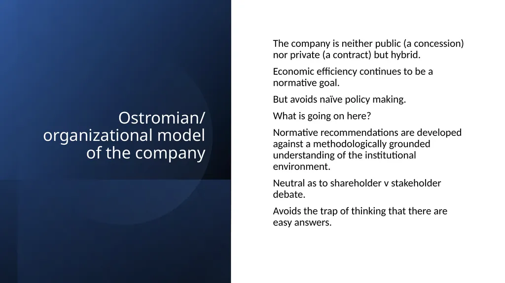 Institutional Theory for Corporate Law – An - slide 11 of 11