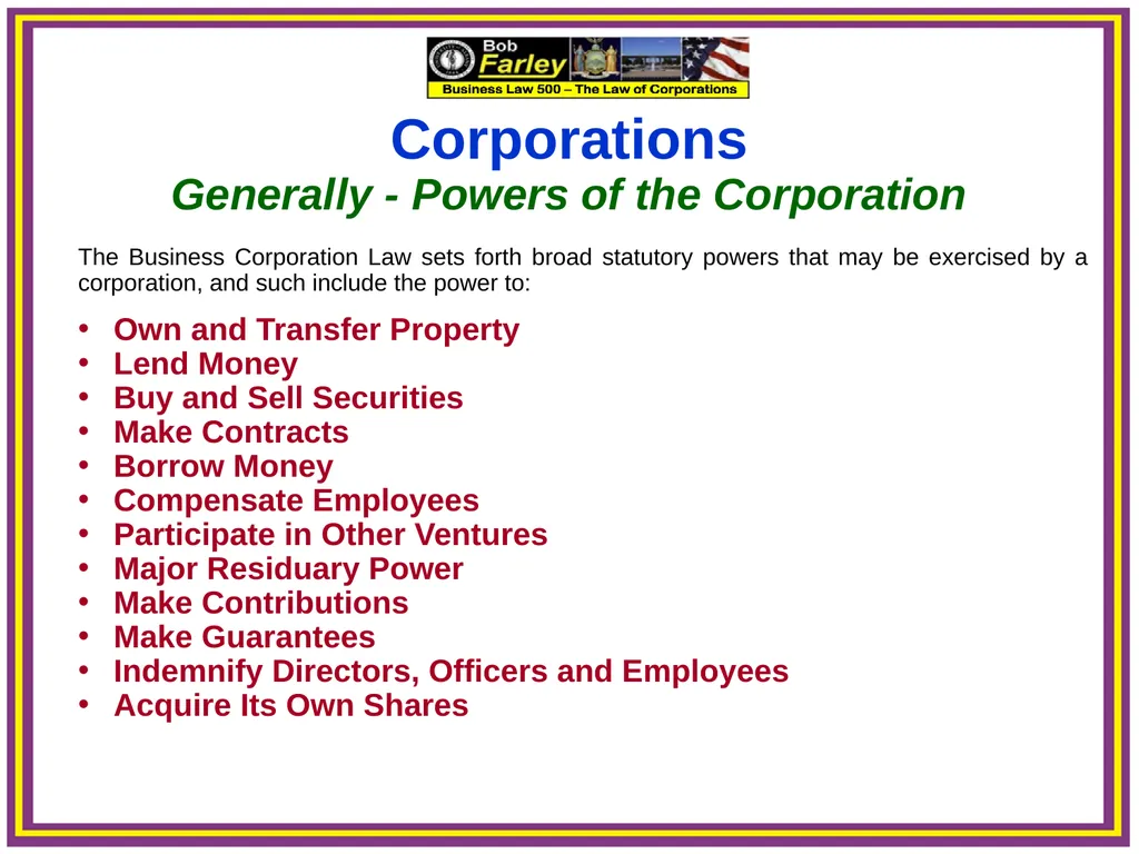 Slide Set Three A: Preincorporation Last Time We - slide 9 of 21