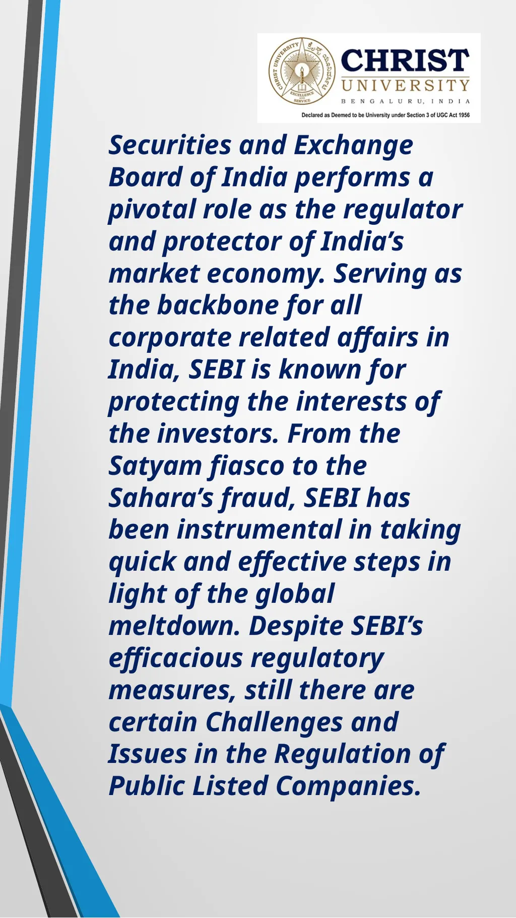 Seminar on Regulating Public Listed Companies in - slide 2 of 4