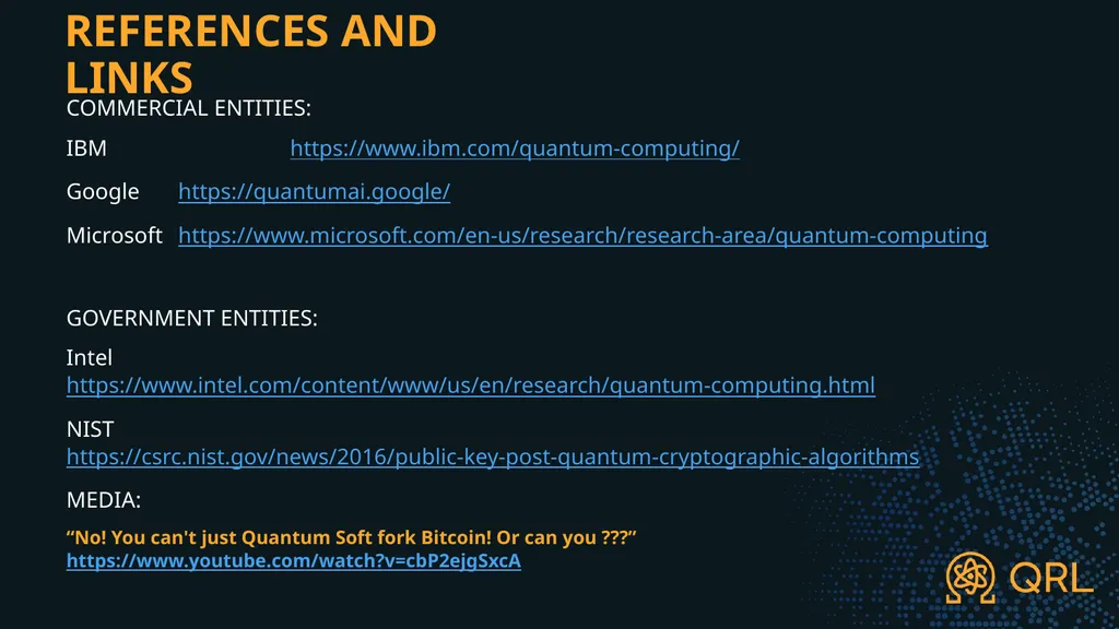 The Quantum Resistant Ledger Visionary Blockchain - slide 9 of 9