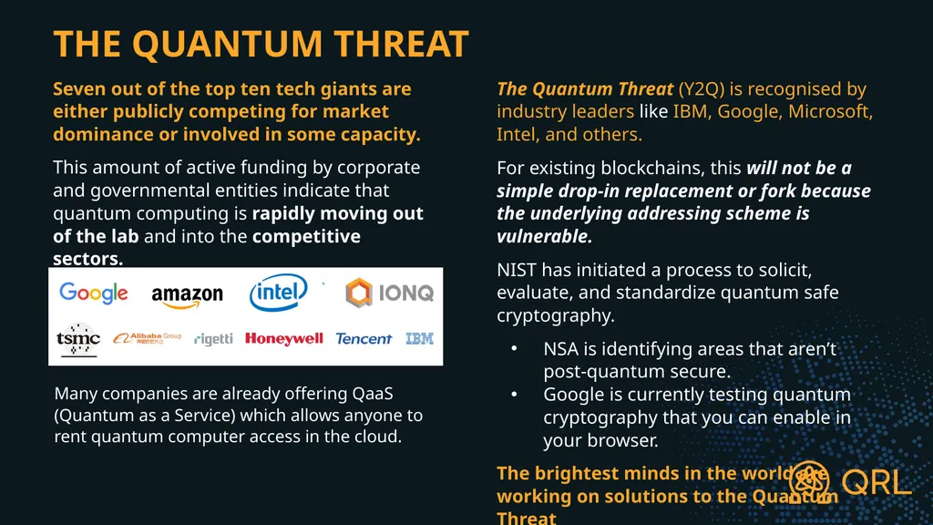 The Quantum Resistant Ledger Visionary Blockchain - slide 3 of 9