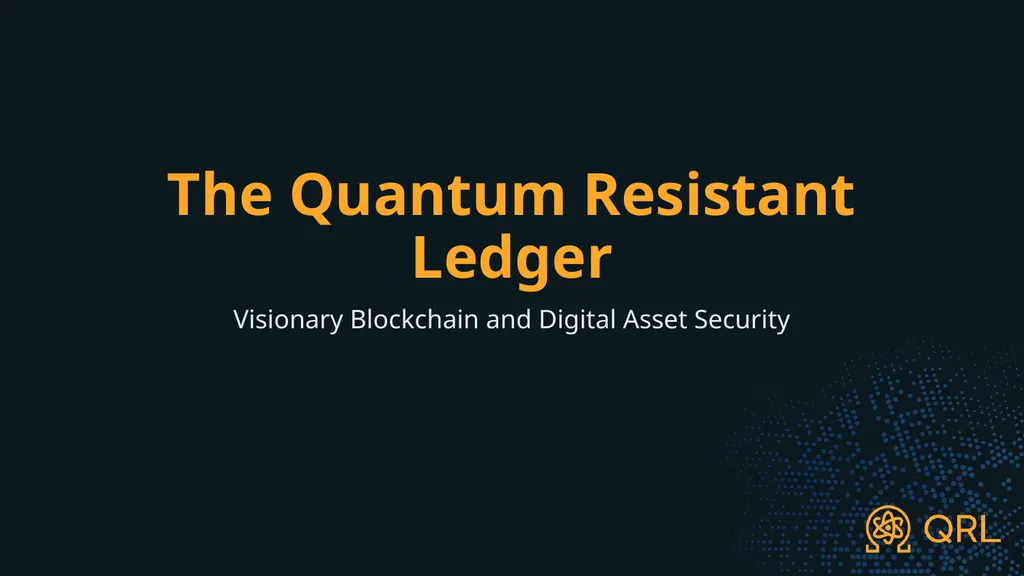 The Quantum Resistant Ledger Visionary Blockchain - slide 1 of 9