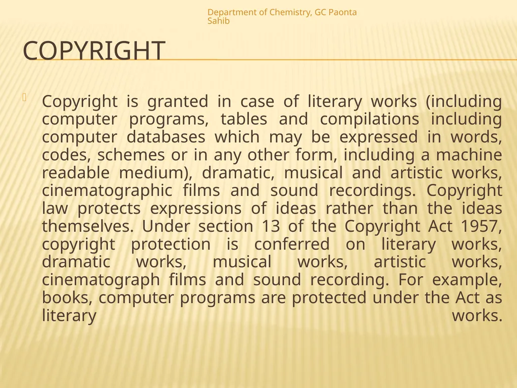 Chapter 4: Intellectual Property Department of - slide 8 of 19