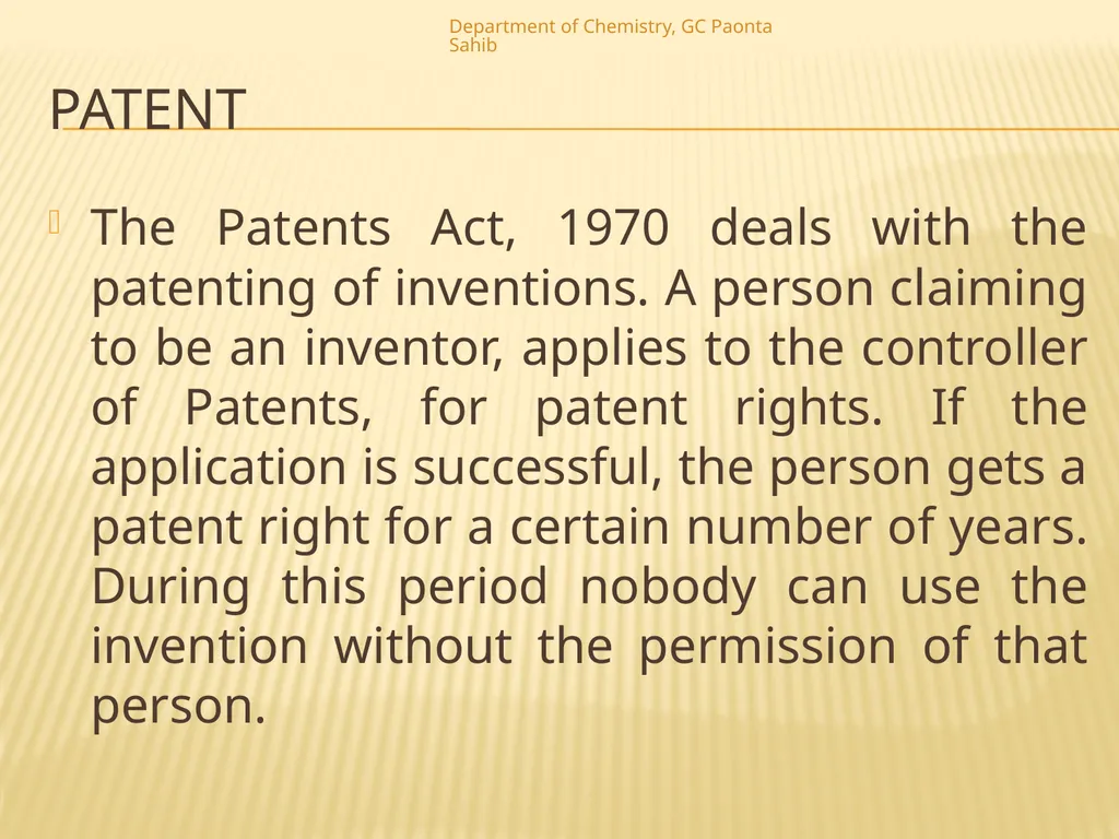 Chapter 4: Intellectual Property Department of - slide 13 of 19