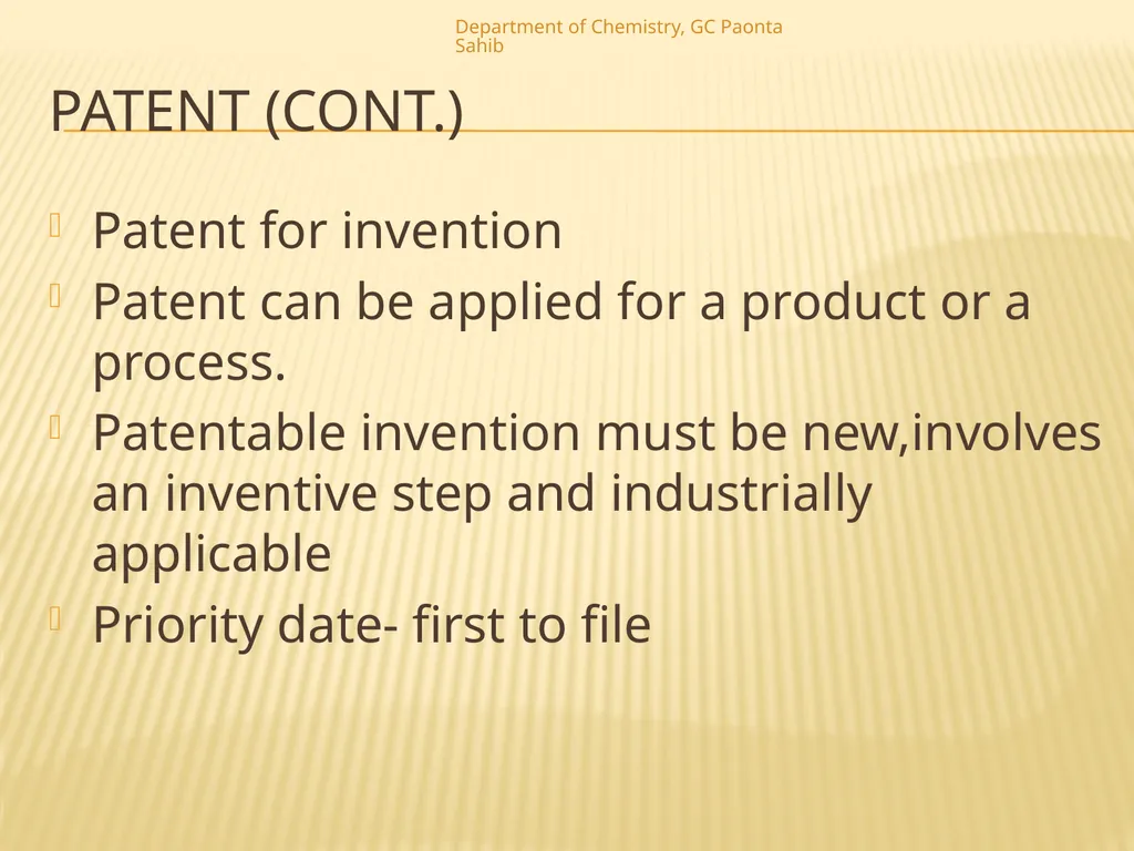 Chapter 4: Intellectual Property Department of - slide 15 of 19