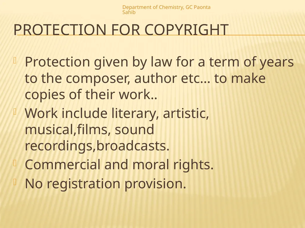 Chapter 4: Intellectual Property Department of - slide 9 of 19