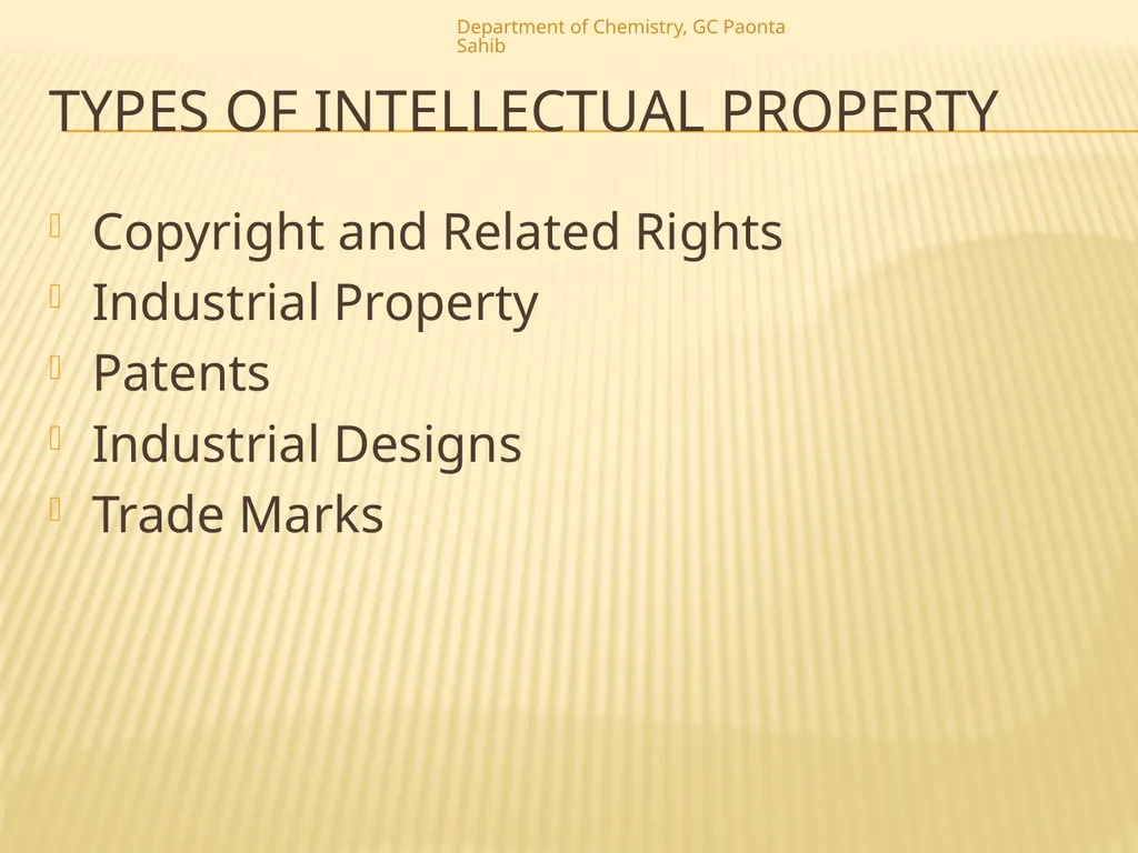 Chapter 4: Intellectual Property Department of - slide 6 of 19
